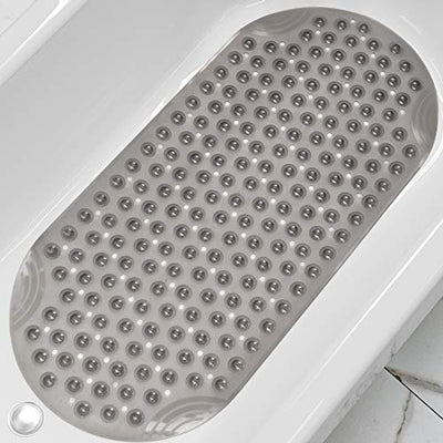 DEXI Bathtub Mat Non Slip Shower Floor Mats for Bathroom Bath Tub Washable Suction Cup 16"x35"