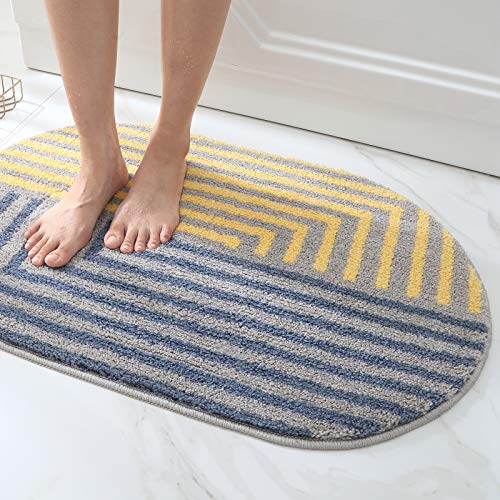 DEXI Bathroom Rug Mat, Extra Soft and Absorbent Bath Rugs, Washable  Non-Slip Carpet Mat for Bathroom Floor, Tub, Shower Room, 43x24, White