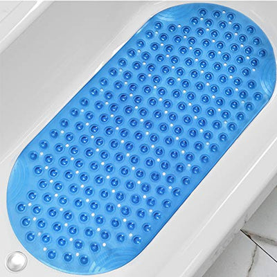 DEXI Bathtub Mat Non Slip Shower Floor Mats for Bathroom Bath Tub Washable Suction Cup 16"x35"