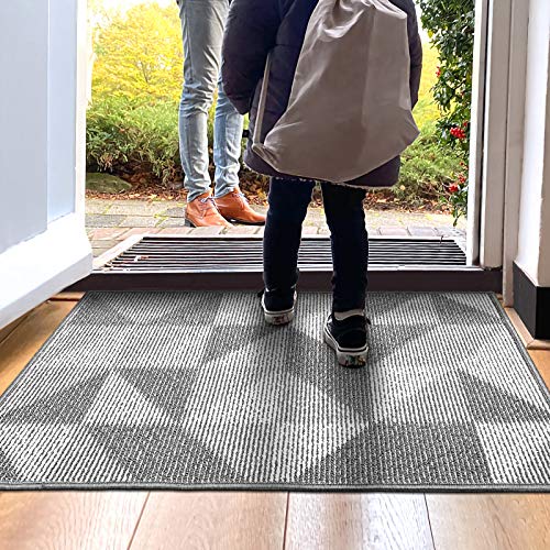 Delxo Indoor Door Mat,20”x32” Non Slip Absorbent Dirt Doormat for