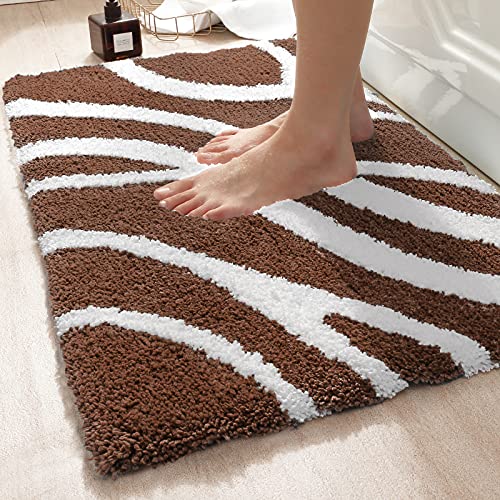 DEXI Bath Rug Mat, Extra Soft and Absorbent Bathroom Rugs, Machine Wash Dry, Perfect Plush Carpet Mats for Tub, Shower, and Bath Room