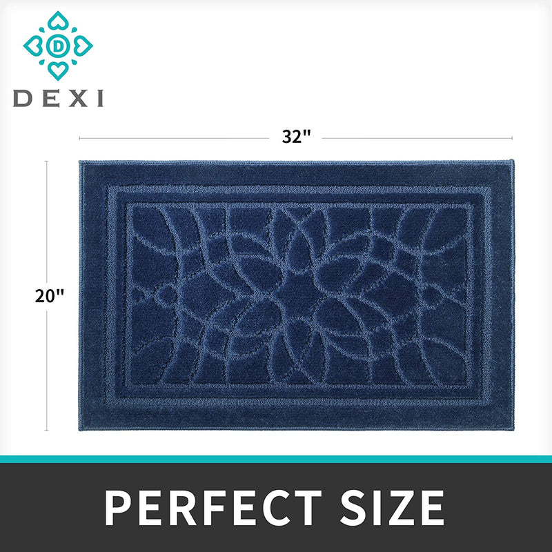 DEXI Door Mat Front Doormat Outdoor Indoor Rug,Low Profile Non Slip Washable Inside and Outside Mats for Entrance