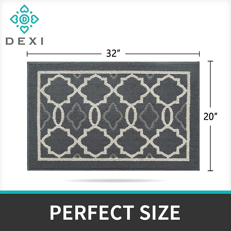 DEXI Indoor Door Mat, Non-Slip Low-Profile Entrance Rug, Absorbent Machine Washable Front Doormats for Back Door, High Traffic Areas