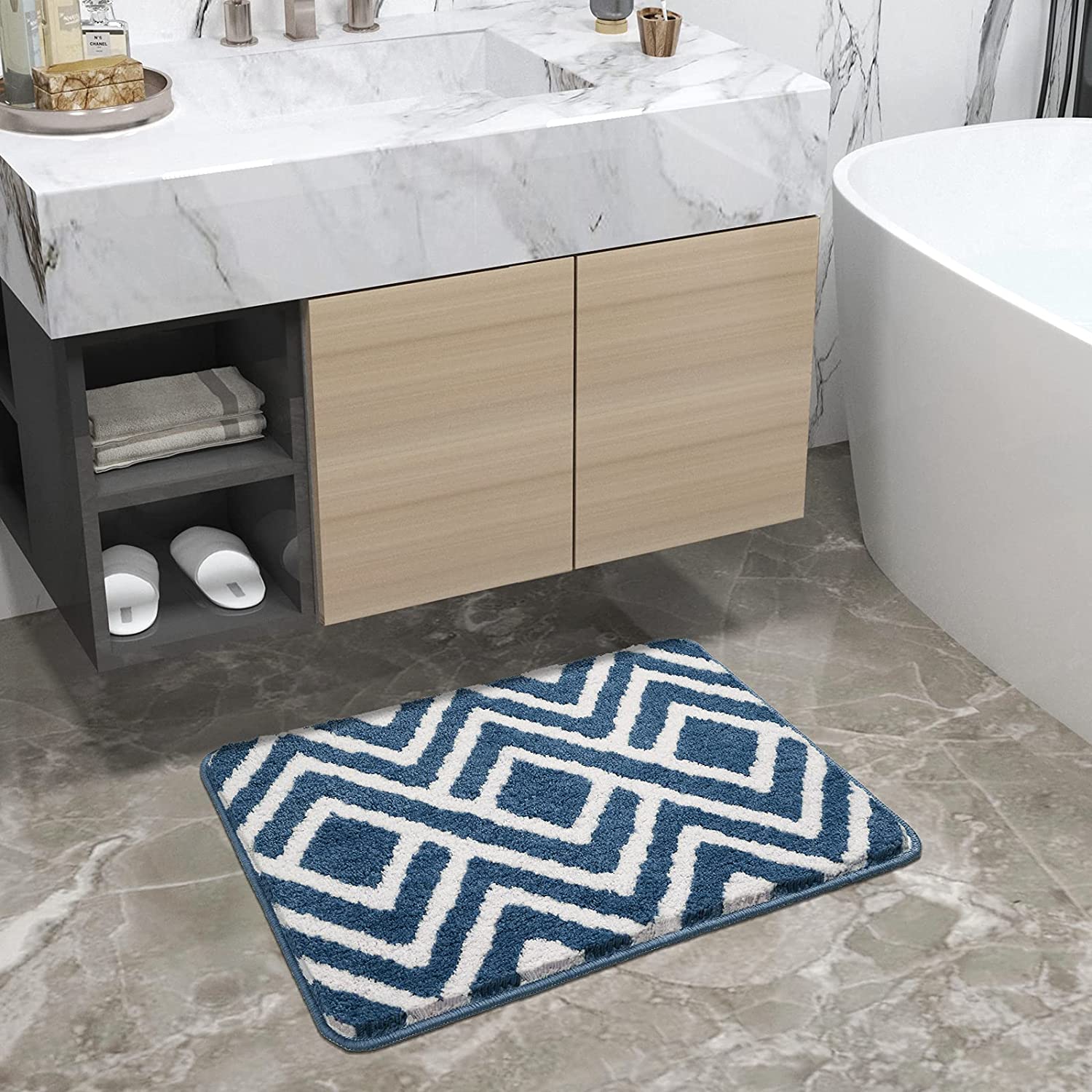 DEXI Bathroom Rugs Bath Mats,Quick Dry and Non Slip Bath Mat for