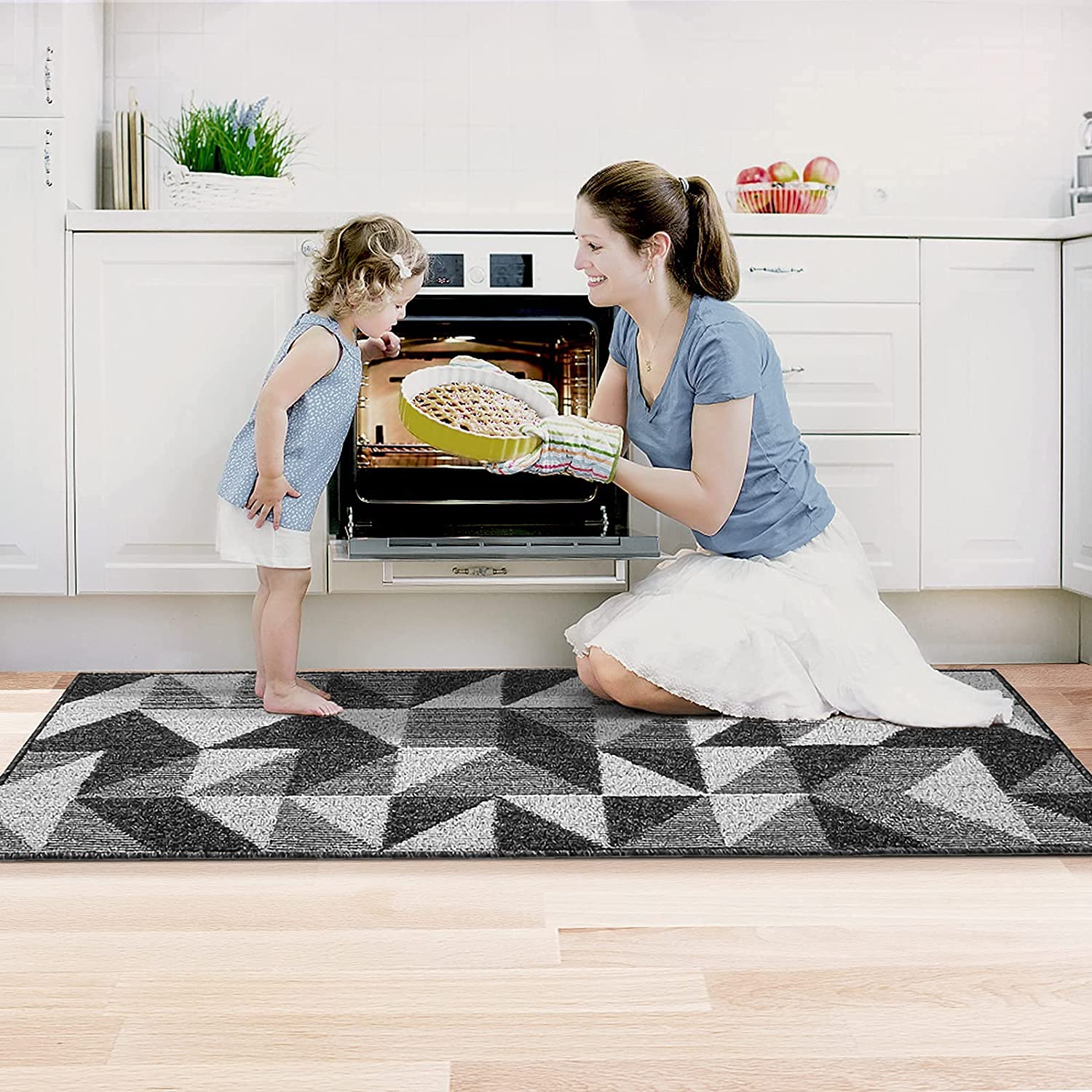 DEXI Floor Mat Kitchen Indoor Standing Rug Doormat for Inside Low