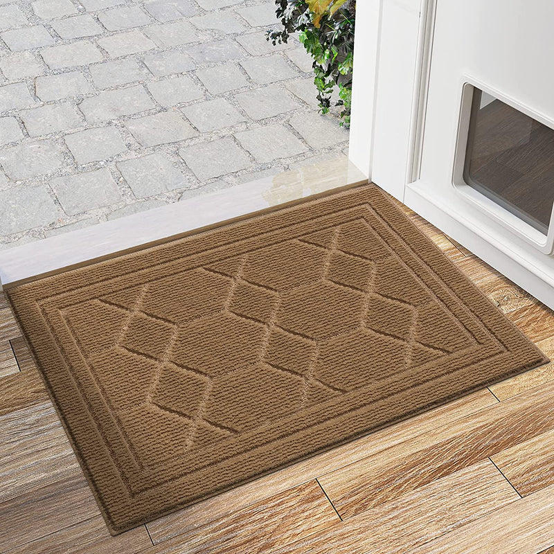 DEXI Front Door Mat Entry Doormat Non Slip Thin Washable Inside Entryway  Mats